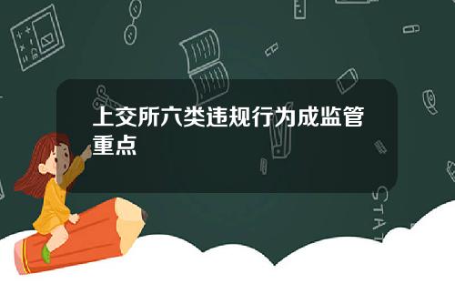 上交所六类违规行为成监管重点