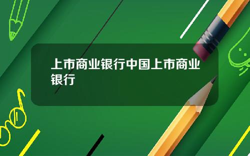 上市商业银行中国上市商业银行