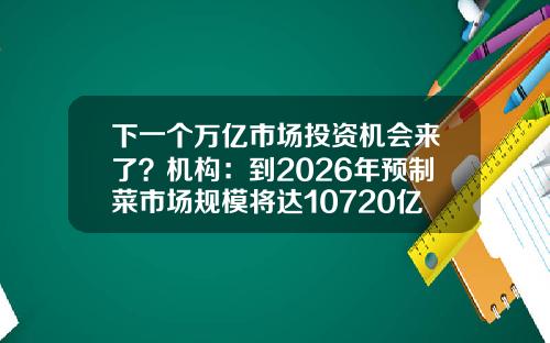 下一个万亿市场投资机会来了？机构：到2026年预制菜市场规模将达10720亿元-全国菜市场有多少