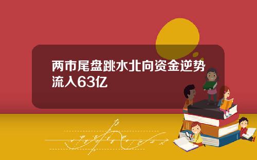 两市尾盘跳水北向资金逆势流入63亿