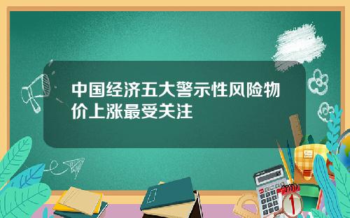 中国经济五大警示性风险物价上涨最受关注