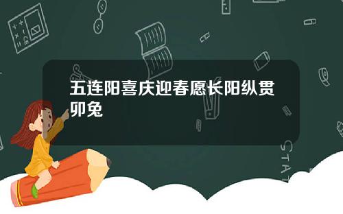 五连阳喜庆迎春愿长阳纵贯卯兔