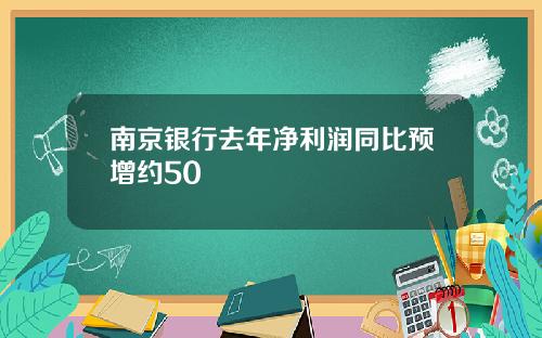 南京银行去年净利润同比预增约50