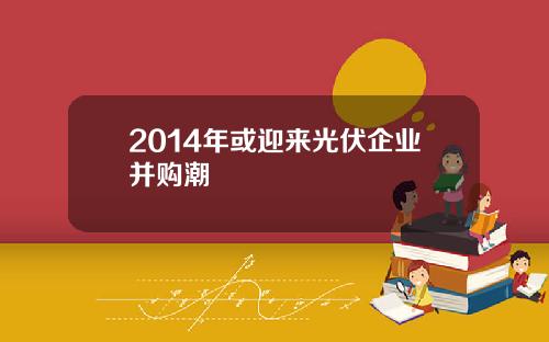 2014年或迎来光伏企业并购潮