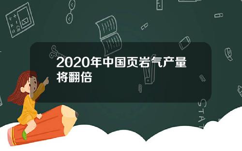 2020年中国页岩气产量将翻倍