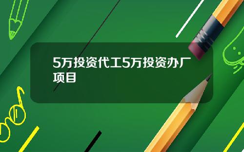 5万投资代工5万投资办厂项目