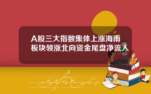 A股三大指数集体上涨海南板块领涨北向资金尾盘净流入