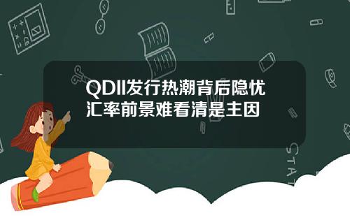 QDII发行热潮背后隐忧汇率前景难看清是主因