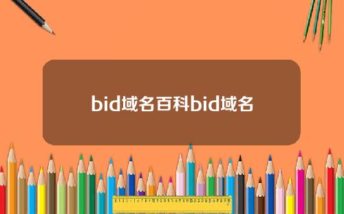 bid域名百科bid域名