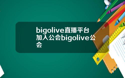 bigolive直播平台加入公会bigolive公会