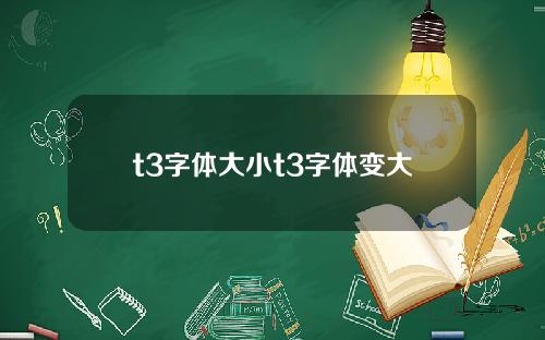 t3字体大小t3字体变大