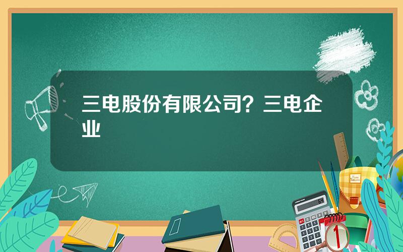 三电股份有限公司？三电企业