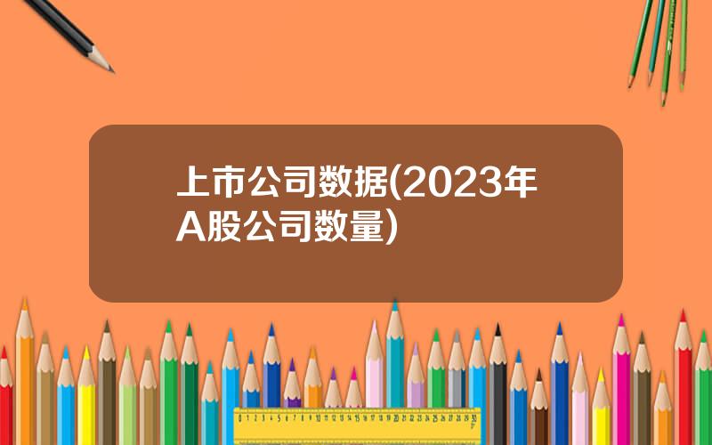 上市公司数据(2023年A股公司数量)