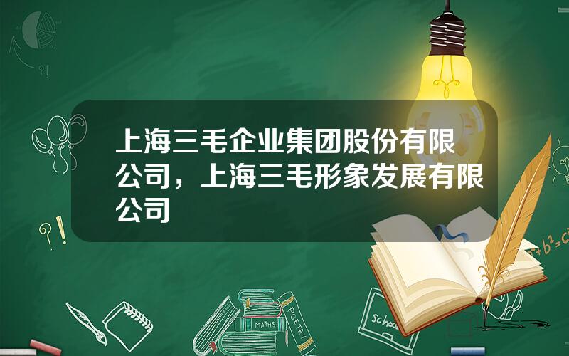 上海三毛企业集团股份有限公司，上海三毛形象发展有限公司