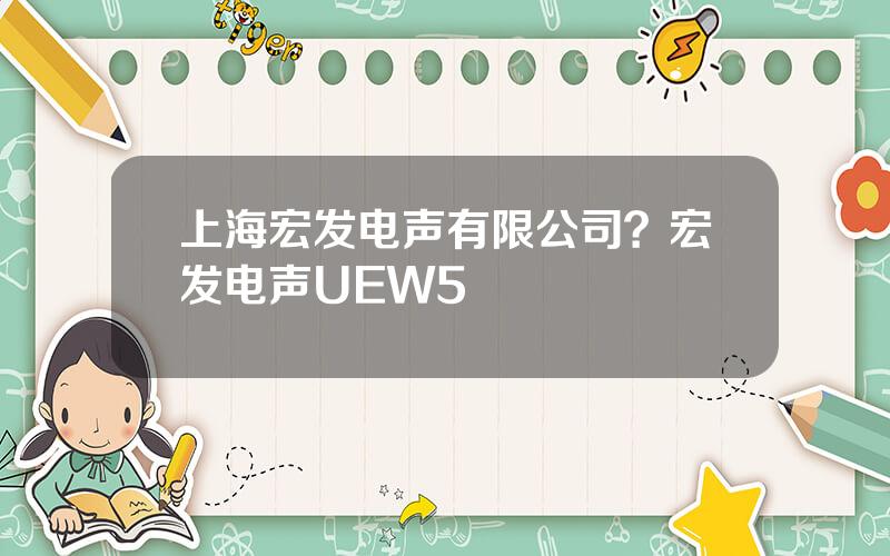 上海宏发电声有限公司？宏发电声UEW5