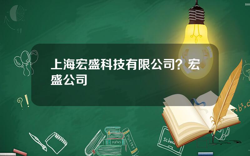 上海宏盛科技有限公司？宏盛公司