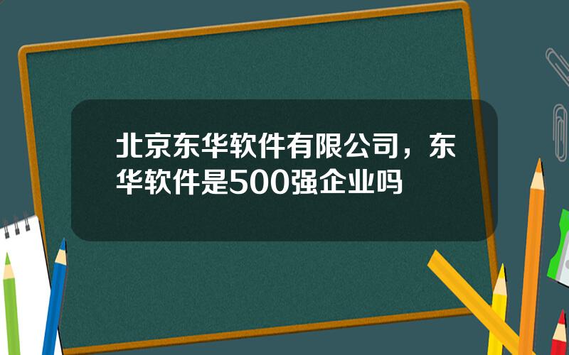 北京东华软件有限公司，东华软件是500强企业吗