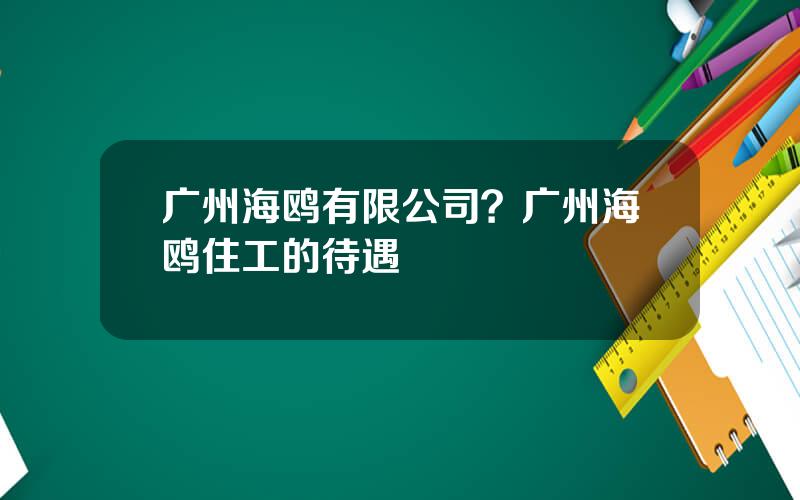 广州海鸥有限公司？广州海鸥住工的待遇